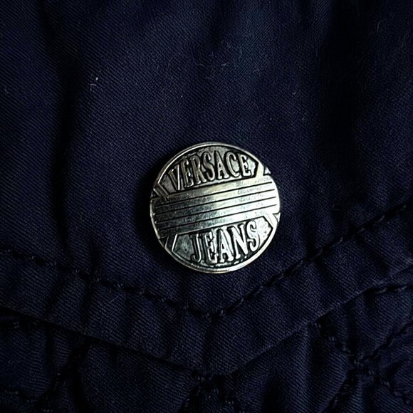 Versace Jeans Navy Blue Cotton Casual Jacket L - Picture 6 of 16